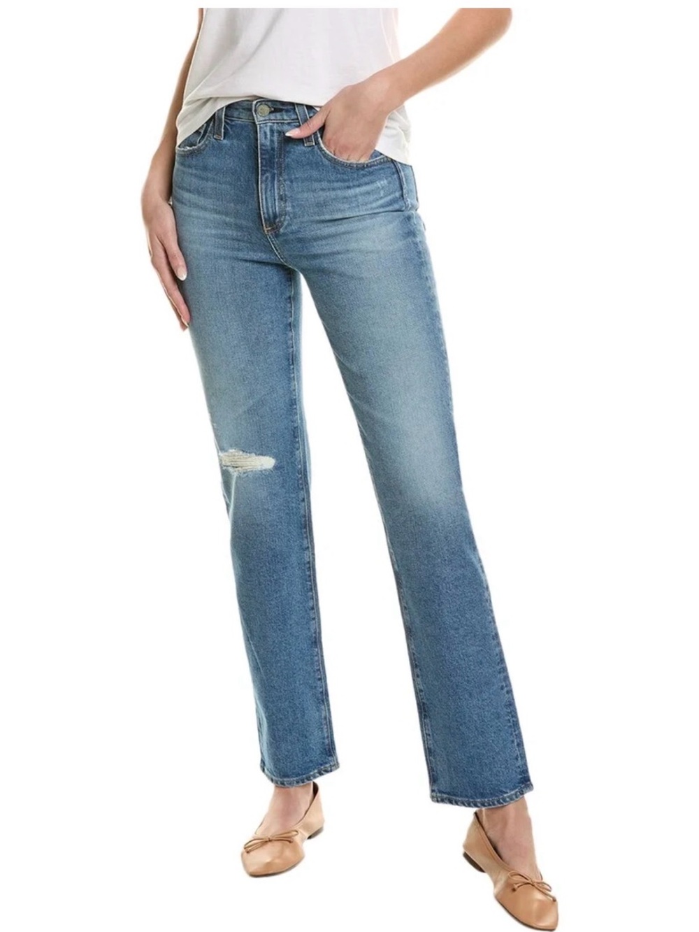 Ag Adriano Goldschmied Alexxis Straight high rise vintage fit Blue Jeans